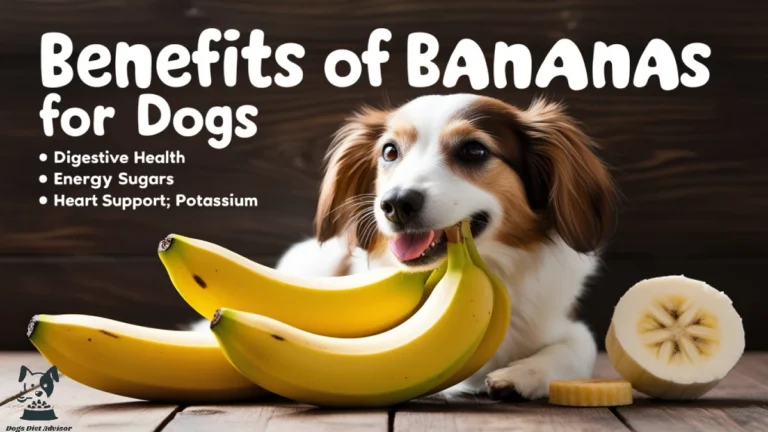 infographic of benefits of banana for dogs.