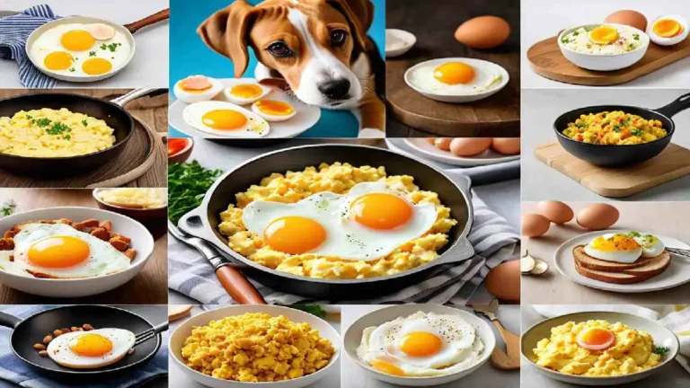 A image of egg recipes for dogs.